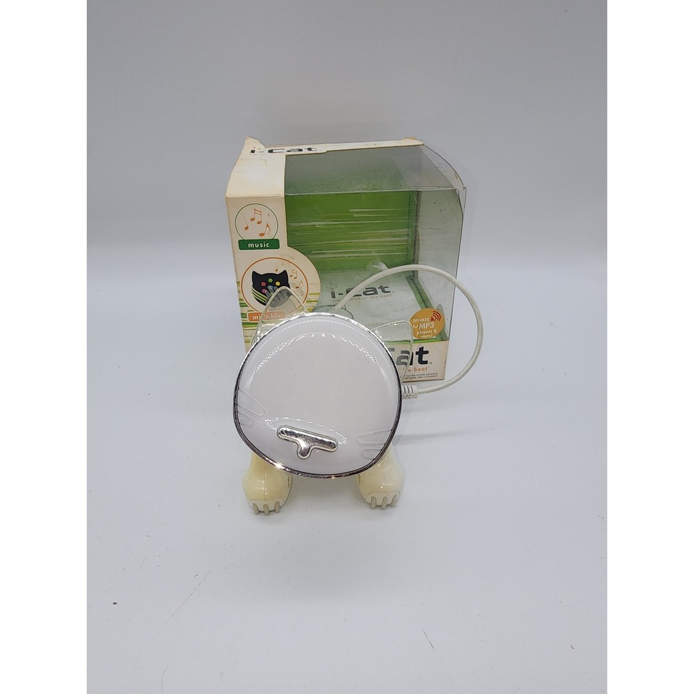 Hasbro Tiger Electronics i-Cat White Robotic Interactive Music Speaker Y2K Toy